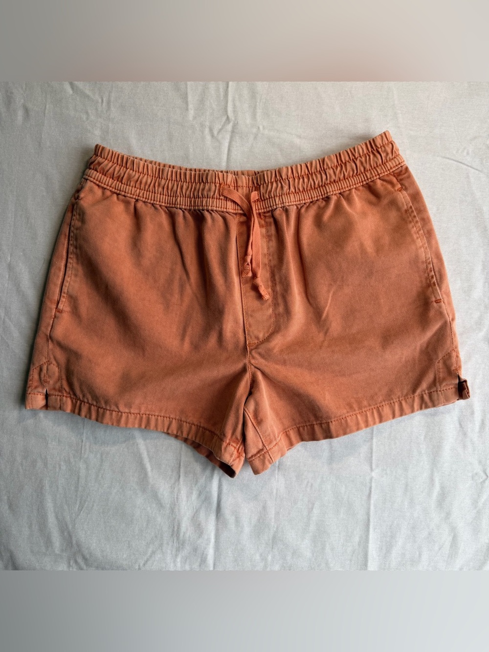Gap Women's S Denim Casual Drawstring Shorts - Rust Orange
